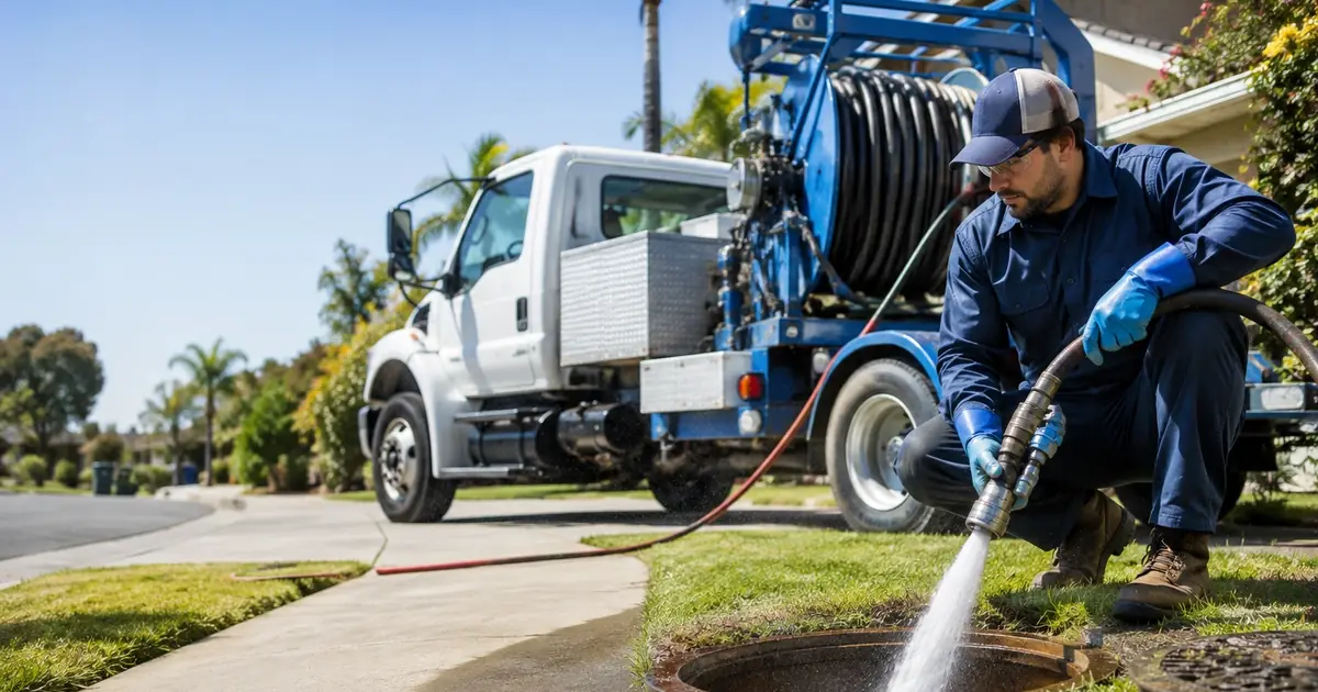 Hydro jet sewer cleaning Cambria
