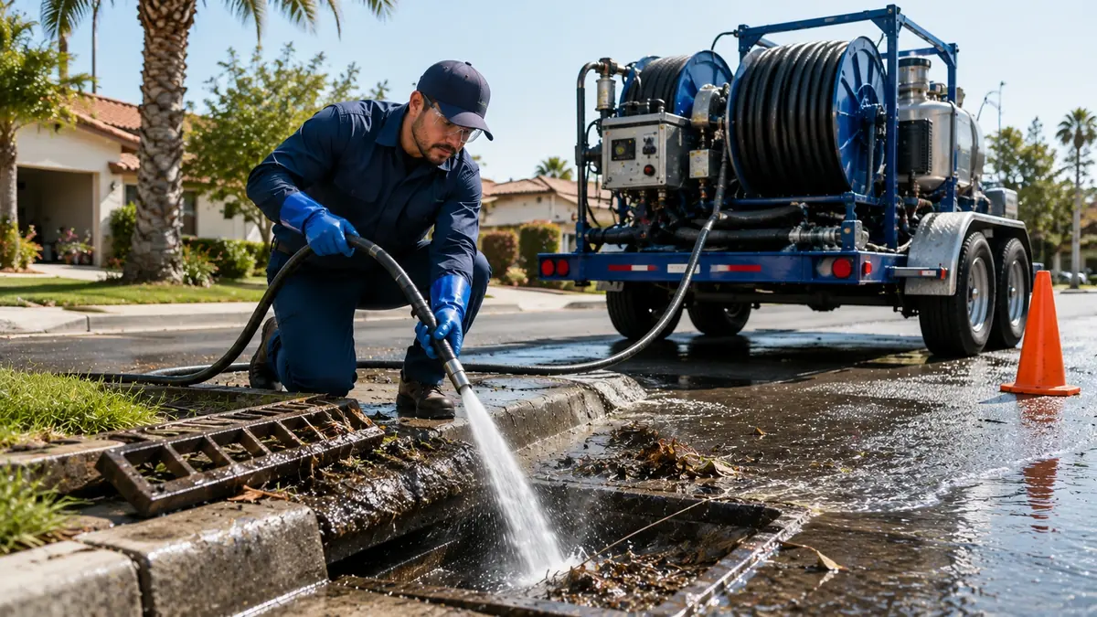 Storm Drain Hydro Jet Cleaning in Cambria